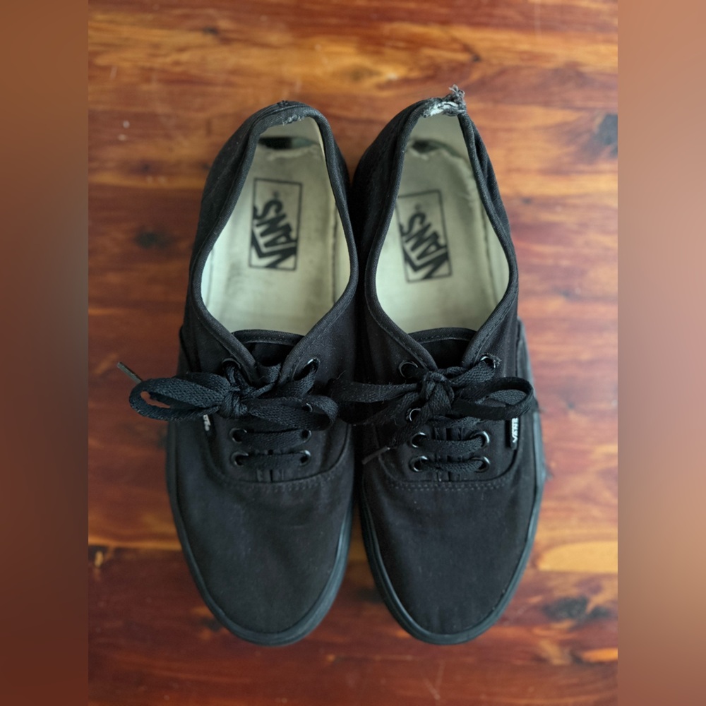 Vans Black Canvas Low-Top Sneakers